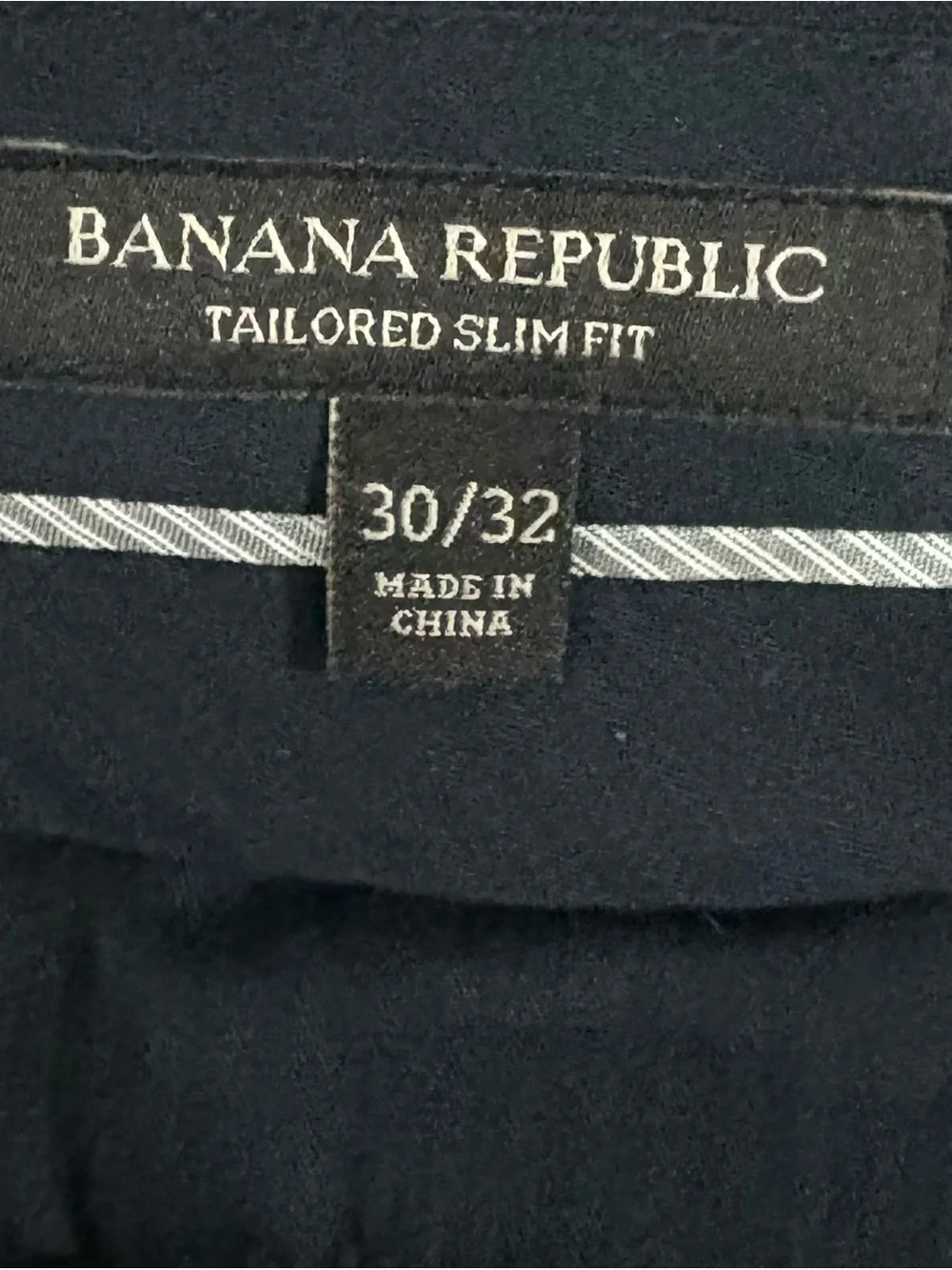 Banana Republic Tailored Slim Fit Navy Blue Wool Dress Pants Men’s Size 30/32